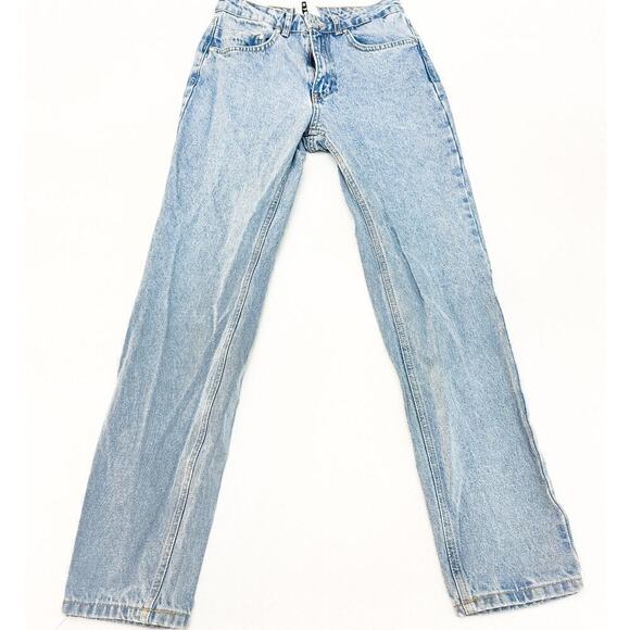 Ragged Jeans Zipped Denim Light Wash Ripped Back Pocket Size 26 - Picture 2 of 9